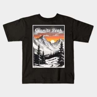 Granite Peak wisconsin usa ski Kids T-Shirt